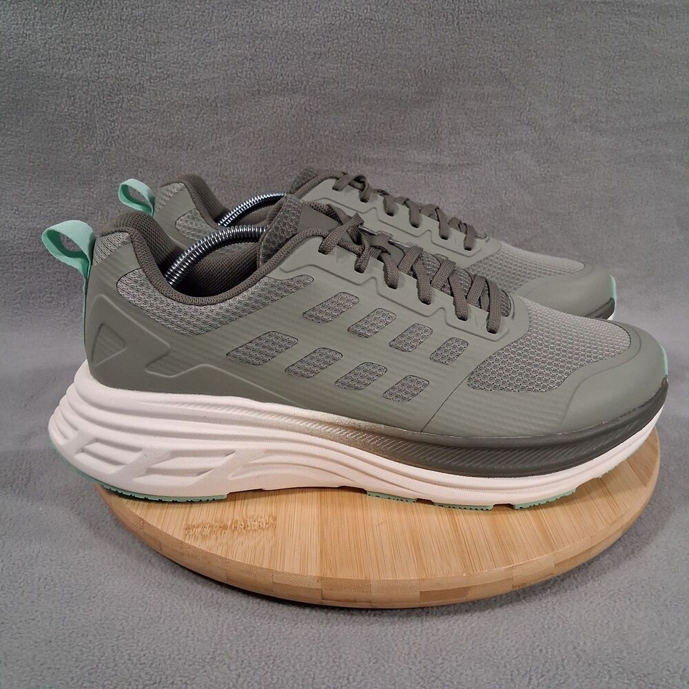 Nortiv8 Men's Walking Running Shoes Size 11.5 Athletic Gym Sneakers Grey/Green